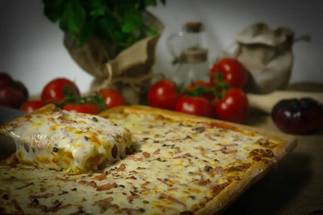 Pizza rectangular Barbacoa